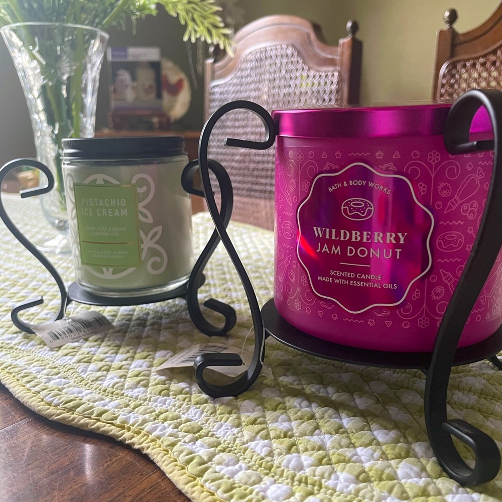 Yankee Candle Holders w/Candles